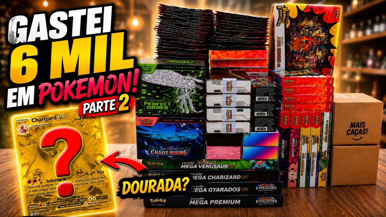 GASTEI R$6.000 EM POKÉMON... SERÁ QUE VEIO A DOURADA? | PARTE 2