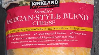 Costco Item Review Kirkland Signature Mexican-Style Blend Cheese Nutrition Facts Ingredients