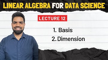 12. Basis and Dimension #fodo #ai #fodoai #datascience #hindi