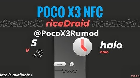 RiceDroid 5.0 Halo Poco X3 NFC Android 12.1 New Update