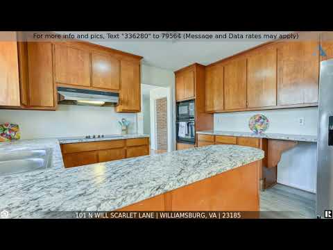 101 N Will Scarlet Lane, Williamsburg, VA home video tour