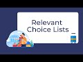 Relevant Choice Lists For Your Product