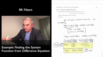 T10V2-Example of Finding the System Function from Difference Equation