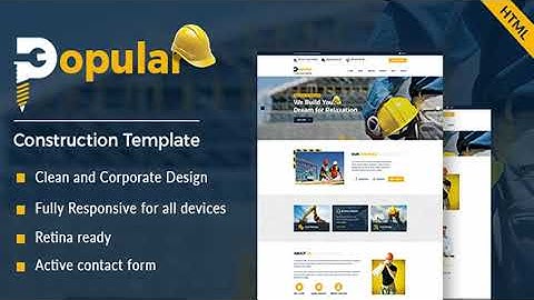 Popular - Construction and Builder HTML Template | Themeforest Website Templates and Themes