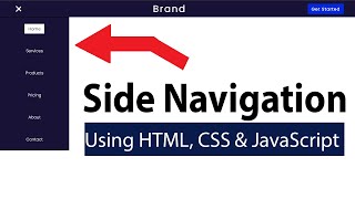 Sidebar using HTML and CSS || Vertical Navigation || Site OverFlow