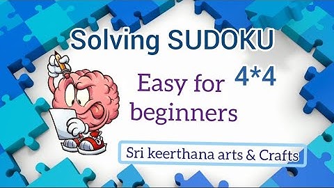 Solving SUDOKU 4*4 puzzle🧐 || For beginners || Part 1 || *Tamil*  😍
