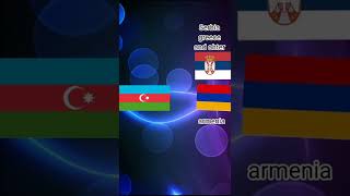 Countries Support Azerbaijan vs Armenia Part 1 #shorts
