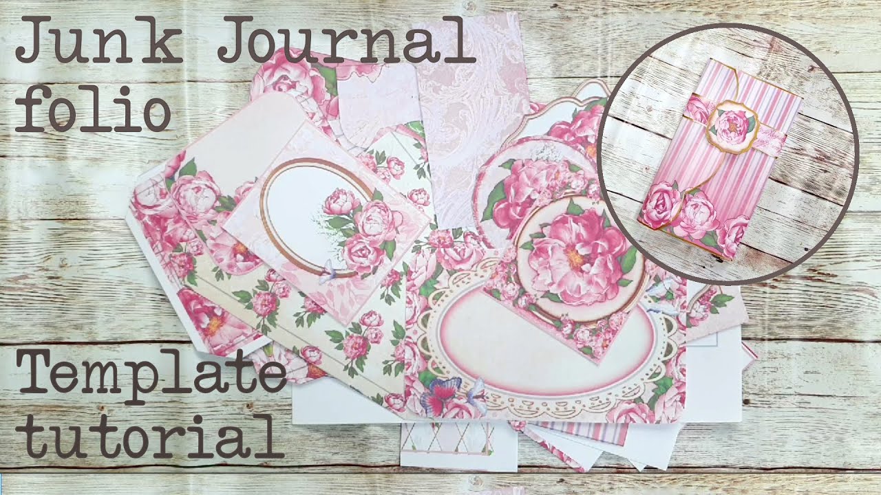I made a beautiful junk journal folio from a blank template # ...