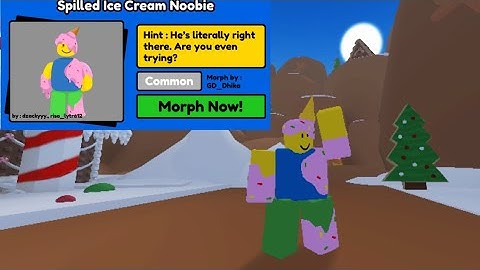How To Get Spilled Ice Cream Noobie | Find The Noobies Morphs Roblox