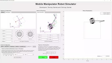 Mobile Manipulator Robot | Closed Loop Control - TS | Rectangular Trajectory | MATLAB GUI