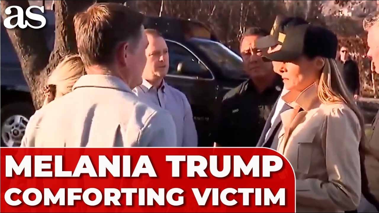 MELANIA TRUMP comforts California fire VICTIM in SERBIAN: heartfelt compassion