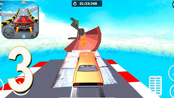Car Stunts 3D Sky Parkour - Gameplay Walkthrough part 3 - Stage 21-26(iOS, Android)