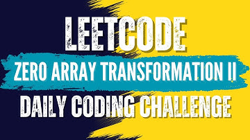 LeetCode - 3356. Zero Array Transformation II💛🖤 Solution link in Description🔗 #leetcode #coding