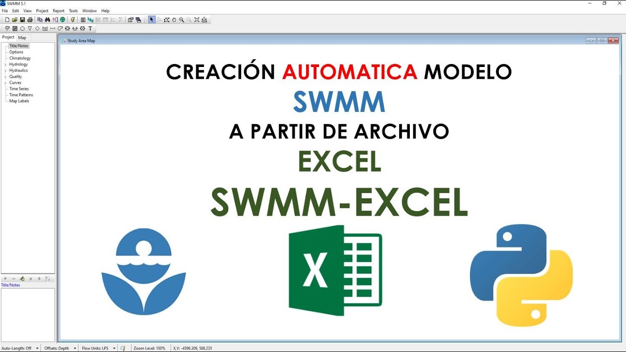 Swmm Programa Crear Modelo Alcantarillado EPASWMM con información en EXCEL Automático ...