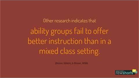 Ability Grouping According to the Research