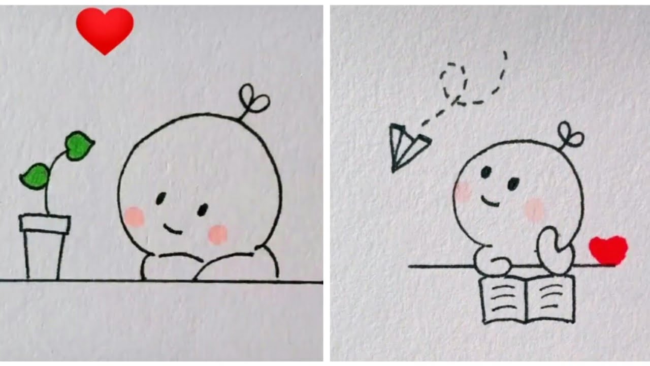 Tutorial How to Draw a Simple  These Draw So Cute  YouTube