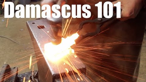 How To Forge Pattern Welded Damascus Steel For Beginners ~ Step By Step Blacksmithing Lesson