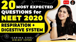 Respiration and Digestive System | NEET MCQs Series | NEET Biology | NEET 2020 | Garima Goel