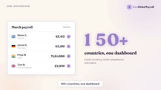 One Global Payroll: payroll in every country you hire in