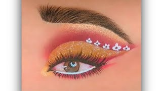 Yellow Pink Eye Makeup Tutorial with Bollywood Music 😌💛 #shorts #makeupshorts #makeuptutorial screenshot 1