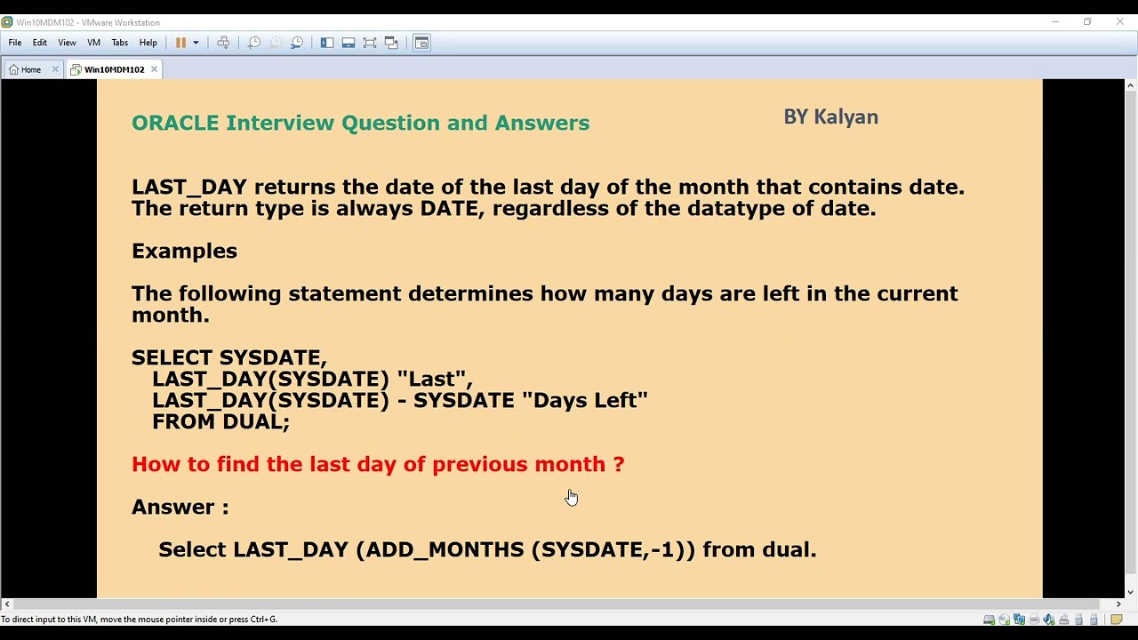 Oracle Fundamentals Oracle Interview Question And Answers Last day Of Oracle Fundamentals Oracle Interview Question And Answers Last day Of