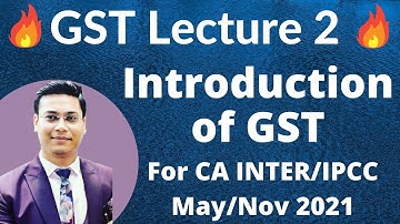 Lecture 2 : Introduction of GST For CA INTER/IPCC May/Nov