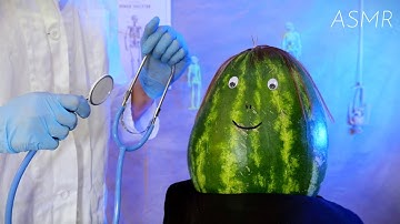 ASMR Watermelon Cranial Nerve Exam | Realistic Eye, Hearing & Smell Test