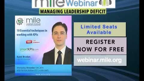 MILE WEBINAR |10 Best Tips to Work with KPIs by Aurel Brudan