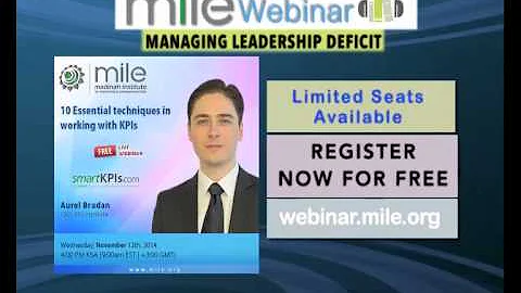 MILE WEBINAR |10 Best Tips to Work with KPIs by Aurel Brudan