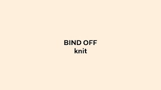 iota Tutorial - How to bind off knit stitch