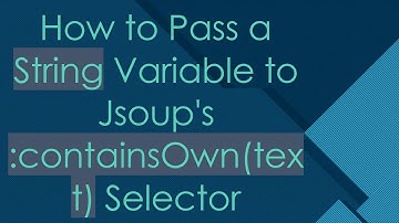 How to Pass a String Variable to Jsoup