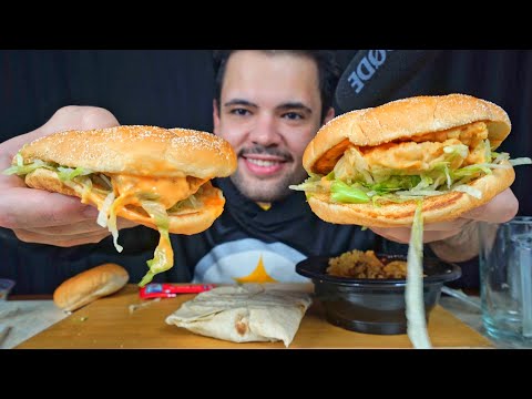 أصوات الأكل برجر وكريب دجاج هديه من يوتيوب       