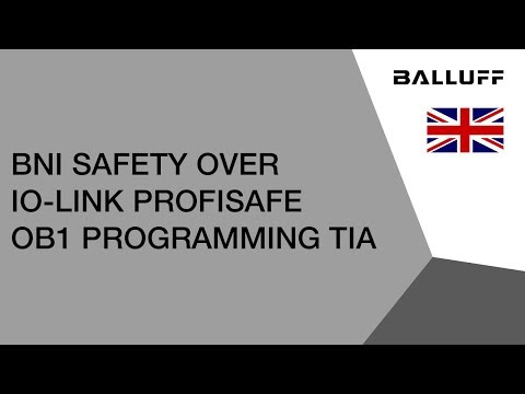 BNI Safety Over IO-Link ProfiSafe OB1 Programming TIA