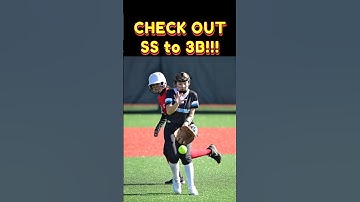 ⚡🥎Caught on CAMERA  Slick Shortstop to 3rd Base!  #softball #fyp