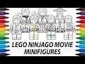 How to draw Lego Ninjago Movie minifigures - compilation video