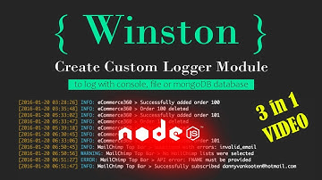 winston logger | nodejs winston logging | log into console, file or MongoDB 🌟 Full Tutorial