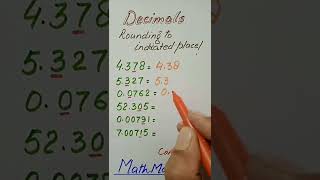 Rounding at indicated places#MathMarrow#Math shorts#Decimal rounding