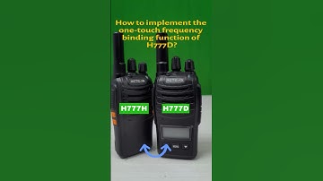 How to implement the one-touch frequency binding function of H777D? #retevis #walkietalkie