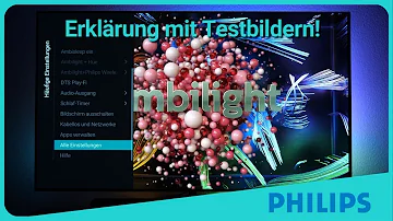 Wo finde ich Einstellungen bei Philips Fernseher?