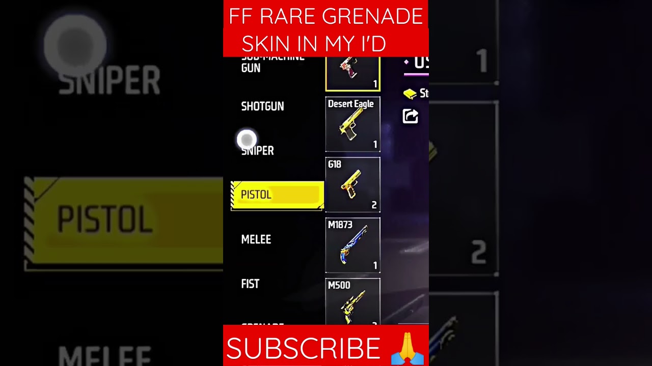 imposible ♨️||ff rare grenade skin in my I'd 🥶||