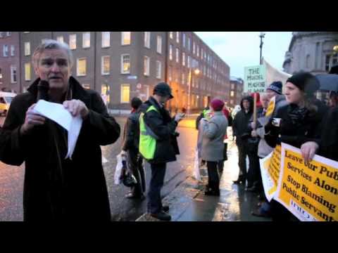 Budget Day protests against Fianna Fail's War on t...