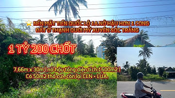 ⭐️ NỀN MẶT TIỀN QUỐC LỘ 1A ĐOẠN THẠNH QUỚI MỸ XUYÊN SÓC TRĂNG #bđs_đầu_tư #bđs