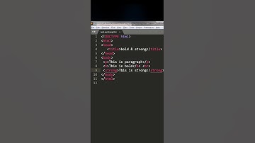 Bold & Strong Tag in HTML | Bold & Strong Difference | #Shorts