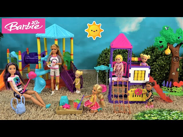 Barbie and Ken Election Day with Barbie Sister Babysitting and Chelsea and Friends Playground Fun class=