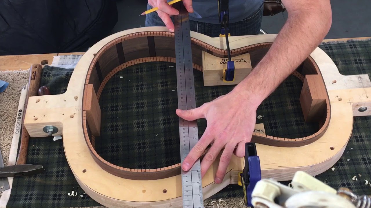 Guitar making: fitting a back to the sides