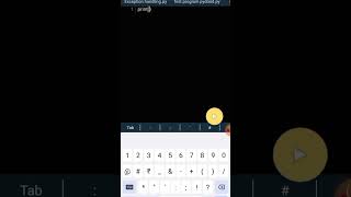 Python first program of Hello world.(Pydroid 3)
