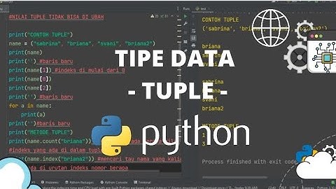 PYTHON TUTORIAL - BELAJAR MENGENAL TUPLE / TIPE DATA (TUPLE - PYTHON) #python #pythonprogramming