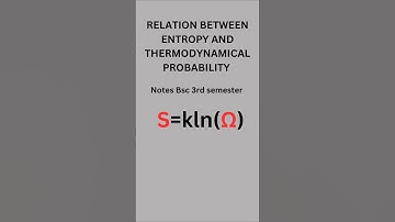 RELATION B/W ENTROPY AND THERMODYNAMICAL PROBABILITY | S=kln⁡(Ω) | NUMBER OF ACCESSIBLE MICROSTATE