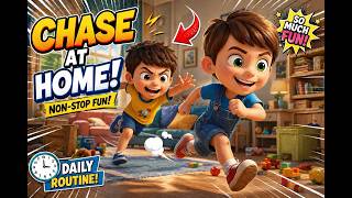Winter Song Kid Children | Crazy House Chase Game! 🏃‍♂️ Kids Fun Day at Home screenshot 1
