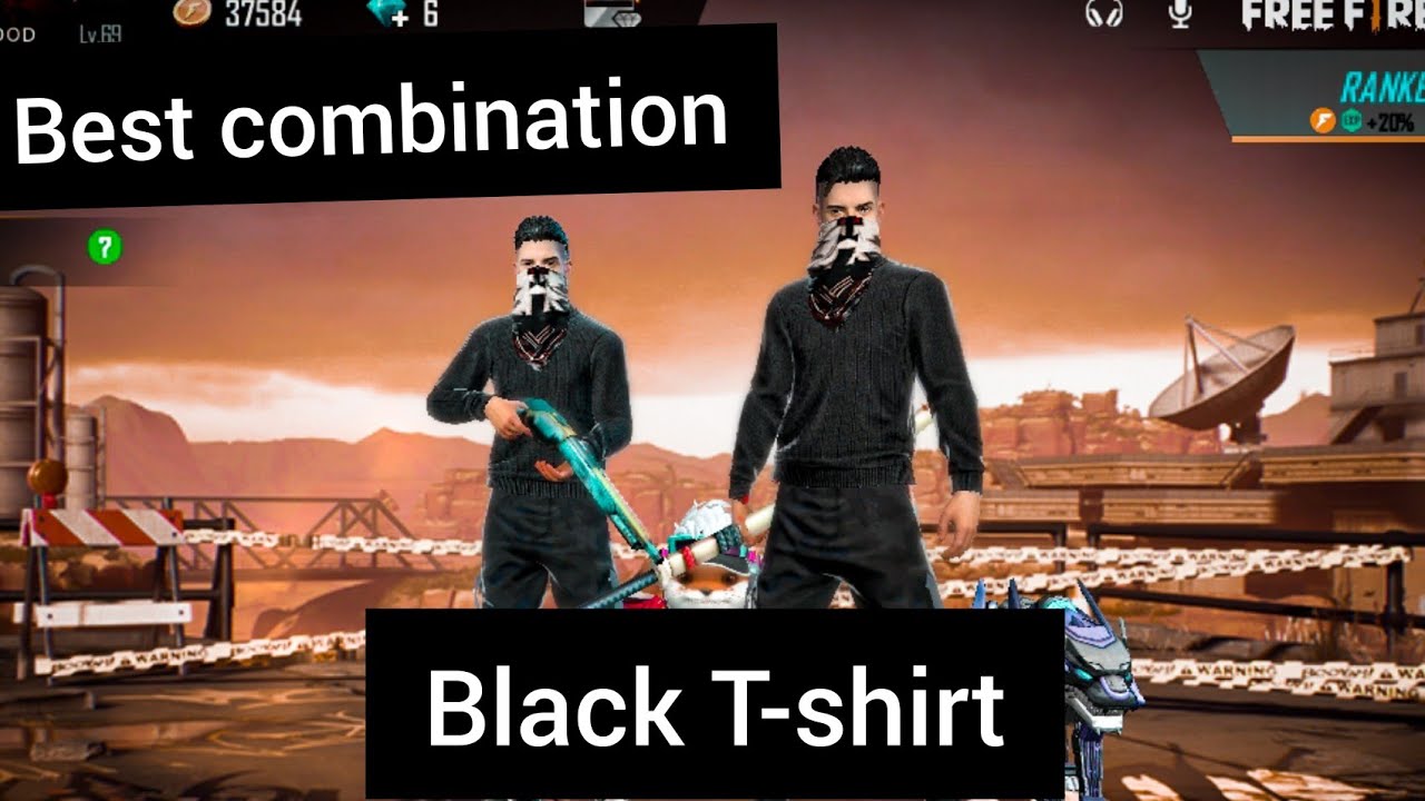 Black T-shirt combination ff - YouTube